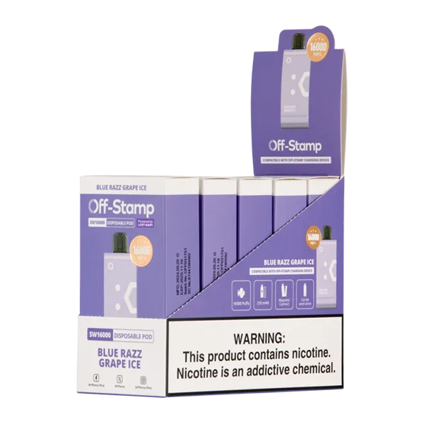 Blue Razz Grape Ice OFF STAMP SW16000 Disposable