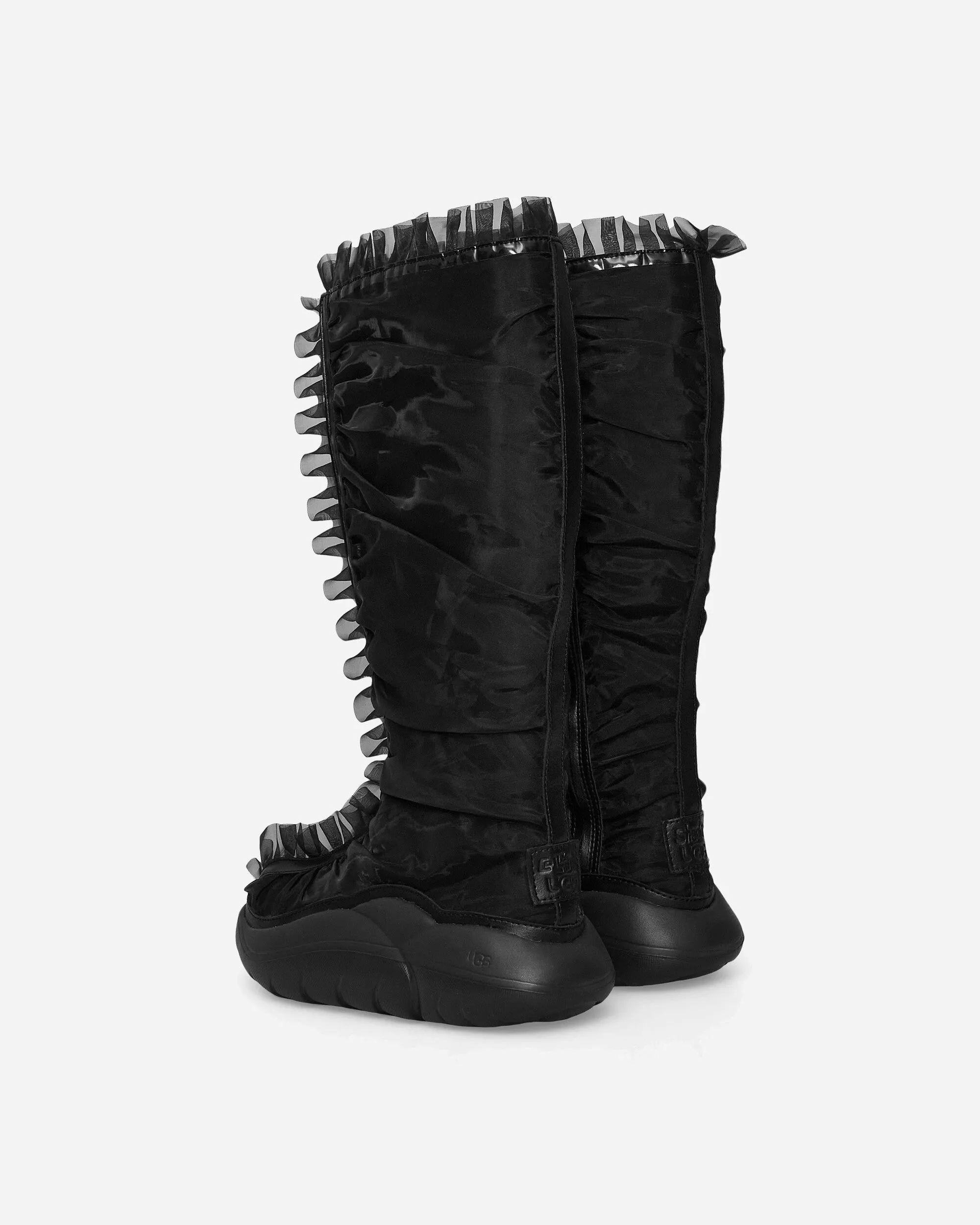 Collina Strada Tall Ruffle Boots Black