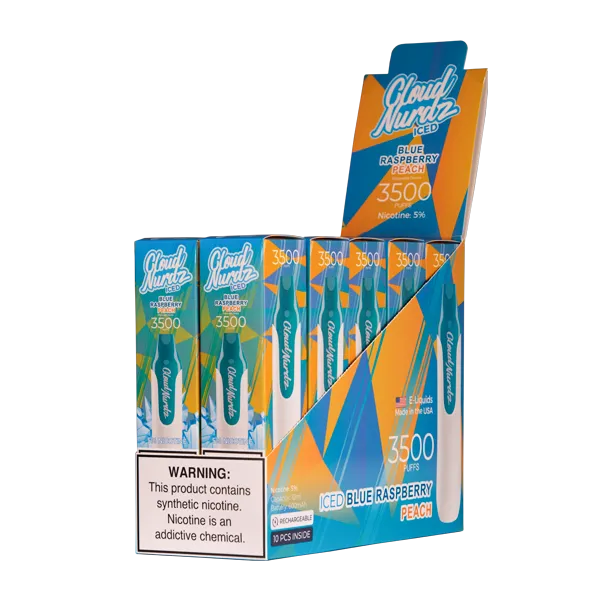 Iced Blue Raspberry Peach Cloud Nurdz 3500