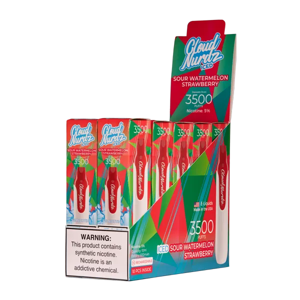 Iced Sour Watermelon Strawberry Cloud Nurdz 3500