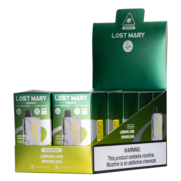 Lemon Lime Sparkling Lost Mary OS5000 Luster