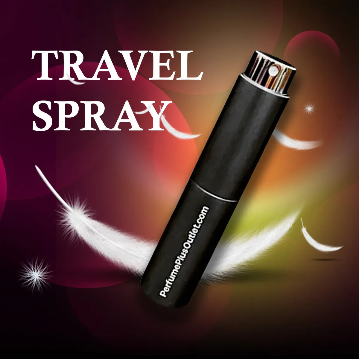 Portable Mini Refillable Black Perfume Atomizer 0.27 oz